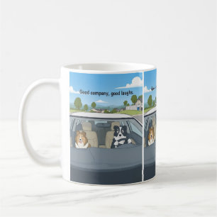 Sheltie border collie cartoon koffiemok