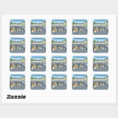 Sheltie & Border collie roadtrip Vierkante Sticker (Vel)