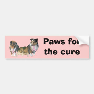 Sheltie Breast Cancer Bumpersticker