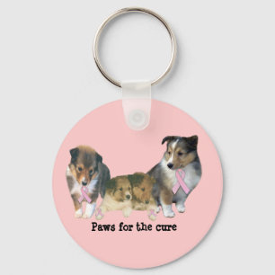 Sheltie Breast Cancer Sleutelhanger