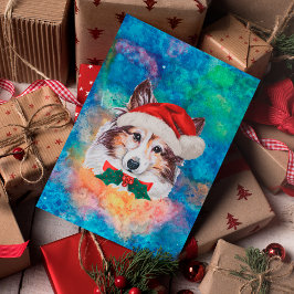 Sheltie Breed Dog Kerstmis Feestdagenkaart