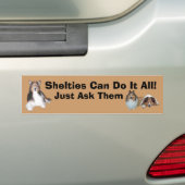 Sheltie Bumpersticker (Op auto)