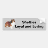 Sheltie Bumpersticker (Voorkant)