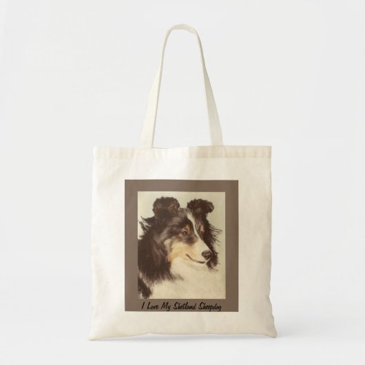 Sheltie Canvas tas (Voorkant)