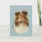 Sheltie Christmas Kaart (Voorkant)