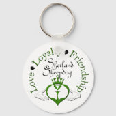 Sheltie Claddagh Sleutelhanger (Voorkant)