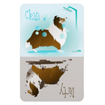 Sheltie Clean-Dirty Dishwasmachine