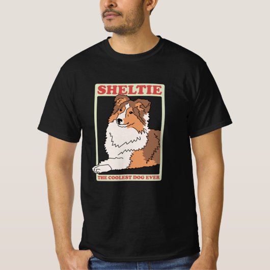 Sheltie Coolest Dog | Shetland Sheepdog T-shirt (Voorkant)