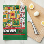 Sheltie Countdown Kerst Adventkalender Hond Theedoek (Quarter Fold)