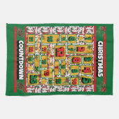 Sheltie Countdown Kerst Adventkalender Hond Theedoek (Horizontaal)