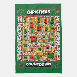 Sheltie Countdown Kerst Adventkalender Hond Theedoek