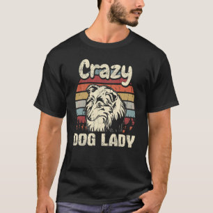 Sheltie Crazy Dog Lady Moederdag Retro T-shirt