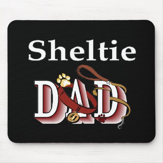 Sheltie Dad Gifts Muismat (Voorkant)