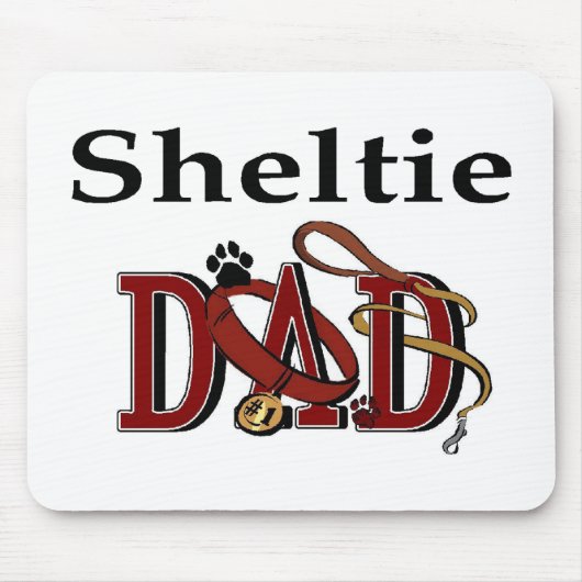 Sheltie Dad Gifts Muismat (Voorkant)