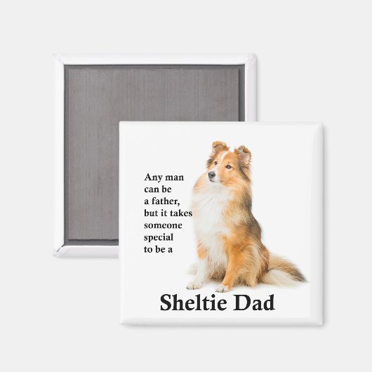 Sheltie Dad Magnet (Voorkant / Achterkant)
