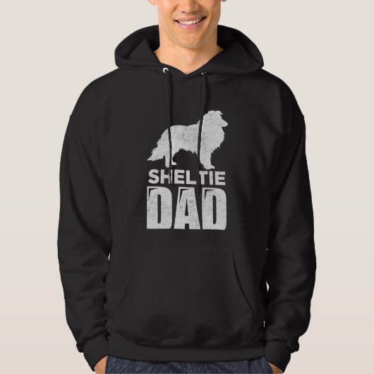 Sheltie Dad Shetland Sheepdog Dog Father Hoodie (Voorkant)