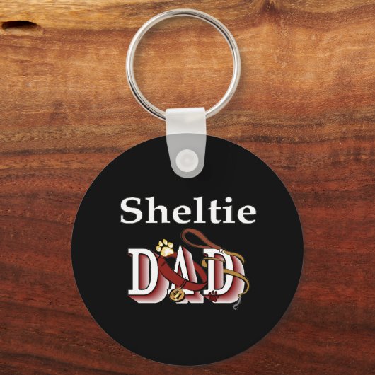 Sheltie dad Sleutelhanger (Voorkant)