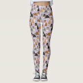 Sheltie Dog Bones and Paws Leggings (Voorkant)