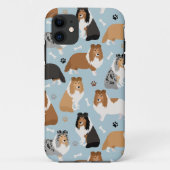 Sheltie Dog Botten en Paws Case-Mate iPhone Case (Achterkant)