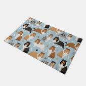 Sheltie Dog Botten en Paws Deurmat (Schuin)