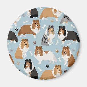 Sheltie Dog Botten en Paws Magneet