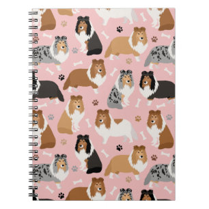 Sheltie Dog Botten en Paws Notebook Notitieboek
