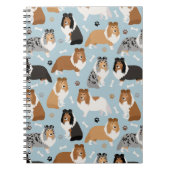 Sheltie Dog Botten en Paws Notitieboek (Voorkant)