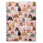 Sheltie Dog Botten en Paws Notitieboek (Voorkant)