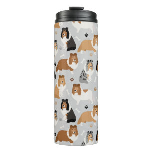 Sheltie Dog Botten en Paws Thermal Tumbler Thermosbeker