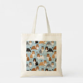 Sheltie Dog Botten en Paws Tote Bag (Achterkant)