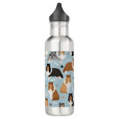 Sheltie Dog Botten en Paws Waterfles (Links)