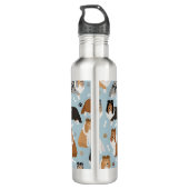 Sheltie Dog Botten en Paws Waterfles (Achterkant)
