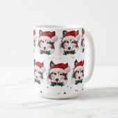 Sheltie Dog Breed Christmas Stars Koffiemok (Voorkant rechts)