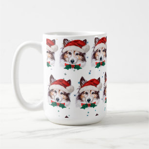 Sheltie Dog Breed Christmas Stars Koffiemok