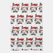 Sheltie Dog Breed Christmas Stars Theedoek (Verticaal)