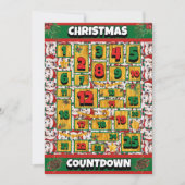 Sheltie Dog Counting Kerstmis Advent Calendar Feestdagenkaart (Voorkant)