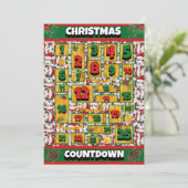 Sheltie Dog Counting Kerstmis Advent Calendar Feestdagenkaart (Staand voorkant)