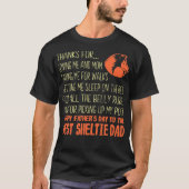 Sheltie Dog Happy Vaderdag Gift T-shirt (Voorkant)