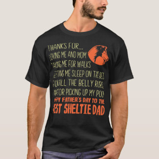 Sheltie Dog Happy Vaderdag Gift T-shirt