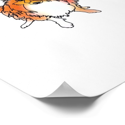 Sheltie Dog in Nurse Pet – animalsinhats Classic T Poster (Hoek)