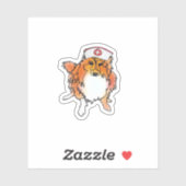 Sheltie Dog in Nurse Pet – animalsinhats Classic T Sticker (Vel)