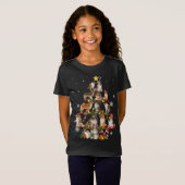 Sheltie Dog kerstboomverlichting Funny Dog Xmas G T-shirt (Voorkant volledig)