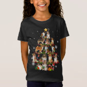 Sheltie Dog kerstboomverlichting Funny Dog Xmas G T-shirt (Voorkant)