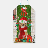 Sheltie Dog Kerstmis Cadeaulabel (Achterkant)