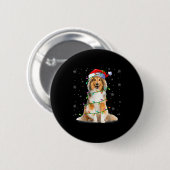 Sheltie Dog Lover Xmas Lighting Santa Sheltie Chri Ronde Button 5,7 Cm (Voorkant /achterkant)