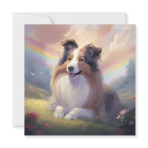 Sheltie Dog Memorial Rainbow Bridge - Gepersonalis