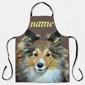 Sheltie Dog Pet liefde All-Over Print Apron Schort (Voorkant)