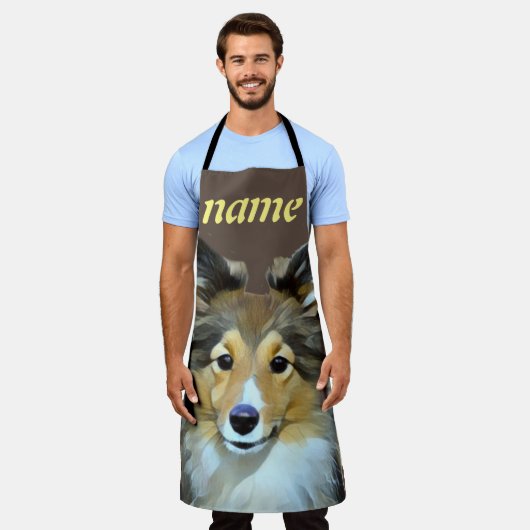 Sheltie Dog Pet liefde All-Over Print Apron Schort (Gedragen)