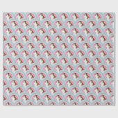 Sheltie Dog Rainbow Paarse Verjaardag Cadeaupapier (Vlak)