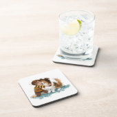 Sheltie en Boy Dog Knuffel Bier Onderzetter (Rechterzijde)